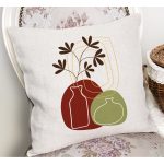 - RealHomes Dijital Baskılı Modern Yastık Kırlent Kılıfı - Realhomes Vazo Temalı Soyut Dijital Baskılı Yastık Kırlent Kılıfı Realhomes