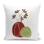 - RealHomes Dijital Baskılı Modern Yastık Kırlent Kılıfı - Realhomes Vazo Temalı Soyut Dijital Baskılı Yastık Kırlent Kılıfı Realhomes