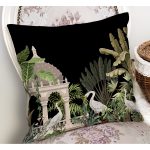 - RealHomes Dijital Baskılı Modern Yastık Kırlent Kılıfı - Realhomes Siyah Zemin Tropik Hayvan & Yaprak Tasarımlı Modern Yastık Kırlent Kılıfı Realhomes