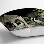 - RealHomes Dijital Baskılı Modern Yastık Kırlent Kılıfı - Realhomes Siyah Zemin Tropik Hayvan & Yaprak Tasarımlı Modern Yastık Kırlent Kılıfı Realhomes