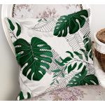 - RealHomes Dijital Baskılı Modern Yastık Kırlent Kılıfı - Realhomes Yeşil Tropik Yaprak Modelli Dekoratif Yastık Kırlent Kılıfı Realhomes