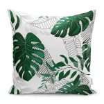 - RealHomes Dijital Baskılı Modern Yastık Kırlent Kılıfı - Realhomes Yeşil Tropik Yaprak Modelli Dekoratif Yastık Kırlent Kılıfı Realhomes