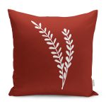 - RealHomes Dijital Baskılı Modern Yastık Kırlent Kılıfı - Realhomes Bordo Zemin Beyaz Çiçekli Yastık Kırlent Kılıfı Realhomes