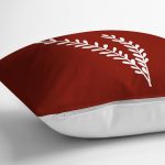 - RealHomes Dijital Baskılı Modern Yastık Kırlent Kılıfı - Realhomes Bordo Zemin Beyaz Çiçekli Yastık Kırlent Kılıfı Realhomes