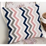 - RealHomes Dijital Baskılı Modern Yastık Kırlent Kılıfı - Realhomes Renkli Zigzag Motifli Özel Tasarım Dekoratif Yastık Kırlent Kılıfı Realhomes