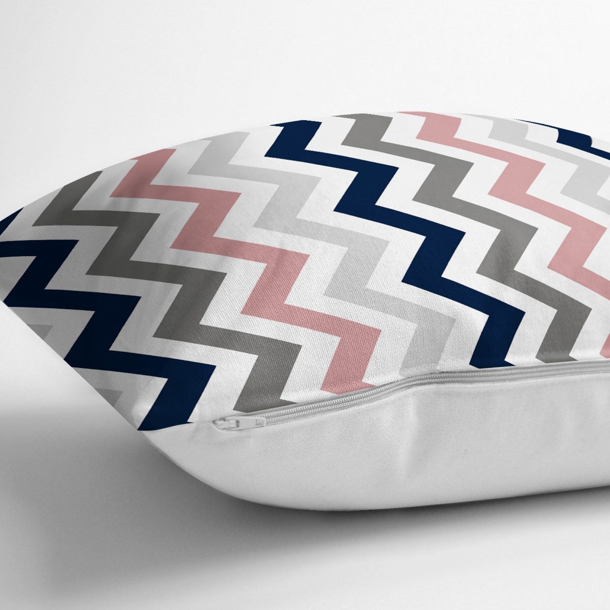 Renkli Zigzag Motifli Özel Tasarım Dekoratif Yastık Kırlent Kılıfı Realhomes