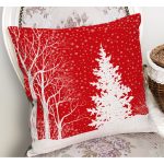 - RealHomes Dijital Baskılı Modern Yastık Kırlent Kılıfı - Realhomes Kırmızı Renkli Yılbaşı Temalı Çam Ağacı Tasarımlı Modern Yastık Kırlent Kılıfı Realhomes