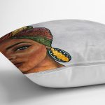 - RealHomes Dijital Baskılı Modern Yastık Kırlent Kılıfı - Realhomes Etnik Afrika Kadın Tasarımlı Dijital Baskılı Yastık Kırlent Kılıfı Realhomes