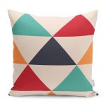 - RealHomes Dijital Baskılı Modern Yastık Kırlent Kılıfı - Realhomes Renkli Geometrik Üçgen Motifli Dijital Baskılı Yastık Kırlent Kılıfı Realhomes