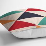 - RealHomes Dijital Baskılı Modern Yastık Kırlent Kılıfı - Realhomes Renkli Geometrik Üçgen Motifli Dijital Baskılı Yastık Kırlent Kılıfı Realhomes