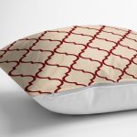 - RealHomes Dijital Baskılı Modern Yastık Kırlent Kılıfı - Realhomes Krem Zemin Kahve Ogea Motifli Dekoratif Yastık Kırlent Kılıfı Realhomes