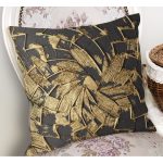 - RealHomes Dijital Baskılı Modern Yastık Kırlent Kılıfı - Realhomes Gold Detaylı Dijital Baskılı Özel Tasarım Dekoratif Yastık Kırlent Kılıfı Realhomes