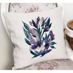 - RealHomes Dijital Baskılı Modern Yastık Kırlent Kılıfı - Realhomes Suluboyalı Çiçek Tasarımlı Dekoratif Yastık Kırlent Kılıfı Realhomes