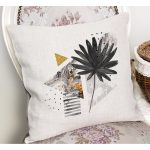 - RealHomes Dijital Baskılı Modern Yastık Kırlent Kılıfı - Realhomes Siyah Çiçek Üçgen Tasarımlı Dijital Baskılı Yastık Kırlent Kılıfı Realhomes