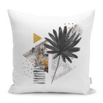 - RealHomes Dijital Baskılı Modern Yastık Kırlent Kılıfı - Realhomes Siyah Çiçek Üçgen Tasarımlı Dijital Baskılı Yastık Kırlent Kılıfı Realhomes