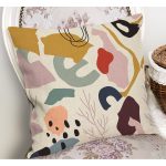 - RealHomes Dijital Baskılı Modern Yastık Kırlent Kılıfı - Realhomes Soyut Çizimli Onedraw Temalı Dekoratif Yastık Kırlent Kılıfı Realhomes