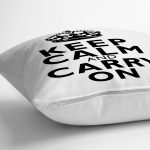 - RealHomes Dijital Baskılı Modern Yastık Kırlent Kılıfı - Realhomes Keep Calm And Carry On Dekoratif Yastık Kırlent Kılıfı Realhomes