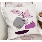 - RealHomes Dijital Baskılı Modern Yastık Kırlent Kılıfı - Realhomes Eflatun Renkli Onedraw Çiçek Tasarımlı Modern Yastık Kırlent Kılıfı Realhomes