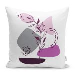 - RealHomes Dijital Baskılı Modern Yastık Kırlent Kılıfı - Realhomes Eflatun Renkli Onedraw Çiçek Tasarımlı Modern Yastık Kırlent Kılıfı Realhomes