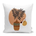 - RealHomes Dijital Baskılı Modern Yastık Kırlent Kılıfı - Realhomes Tropik Yaprak Vazo Temalı Dijital Baskılı Yastık Kırlent Kılıfı Realhomes