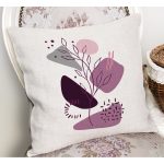 - RealHomes Dijital Baskılı Modern Yastık Kırlent Kılıfı - Realhomes Eflatun Renkli Onedraw Çiçek Tasarımlı Modern Yastık Kırlent Kılıfı Realhomes