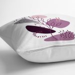 - RealHomes Dijital Baskılı Modern Yastık Kırlent Kılıfı - Realhomes Eflatun Renkli Onedraw Çiçek Tasarımlı Modern Yastık Kırlent Kılıfı Realhomes