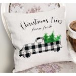 - RealHomes Dijital Baskılı Modern Yastık Kırlent Kılıfı - Realhomes Christmas Temalı Ekose Arabalı Modern Yastık Kırlent Kılıfı Realhomes