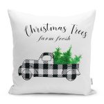 - RealHomes Dijital Baskılı Modern Yastık Kırlent Kılıfı - Realhomes Christmas Temalı Ekose Arabalı Modern Yastık Kırlent Kılıfı Realhomes