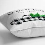 - RealHomes Dijital Baskılı Modern Yastık Kırlent Kılıfı - Realhomes Christmas Temalı Ekose Arabalı Modern Yastık Kırlent Kılıfı Realhomes