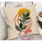 - RealHomes Dijital Baskılı Modern Yastık Kırlent Kılıfı - Realhomes Soyut Renkli Tropik Yaprak Tasarımlı Dekoratif Yastık Kırlent Kılıfı Realhomes