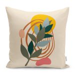 - RealHomes Dijital Baskılı Modern Yastık Kırlent Kılıfı - Realhomes Soyut Renkli Tropik Yaprak Tasarımlı Dekoratif Yastık Kırlent Kılıfı Realhomes