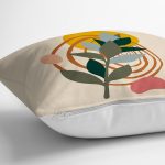 - RealHomes Dijital Baskılı Modern Yastık Kırlent Kılıfı - Realhomes Soyut Renkli Tropik Yaprak Tasarımlı Dekoratif Yastık Kırlent Kılıfı Realhomes