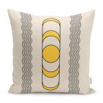 - RealHomes Dijital Baskılı Modern Yastık Kırlent Kılıfı - Realhomes Krem Zeminli İskandinav Motifli Çizim Dekoratif Yastık Kırlent Kılıfı Realhomes