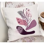 - RealHomes Dijital Baskılı Modern Yastık Kırlent Kılıfı - Realhomes Eflatun Renkli Onedraw Çiçek Tasarımlı Modern Yastık Kırlent Kılıfı Realhomes