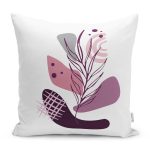 - RealHomes Dijital Baskılı Modern Yastık Kırlent Kılıfı - Realhomes Eflatun Renkli Onedraw Çiçek Tasarımlı Modern Yastık Kırlent Kılıfı Realhomes