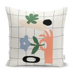 - RealHomes Dijital Baskılı Modern Yastık Kırlent Kılıfı - Realhomes Onedraw Krem Tasarımlı Yastık Kırlent Kılıfı Realhomes