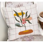 - RealHomes Dijital Baskılı Modern Yastık Kırlent Kılıfı - Realhomes Çizgili Zemin Çiçek Motifli Dijital Baskılı Yastık Kırlent Kılıfı Realhomes