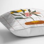 - RealHomes Dijital Baskılı Modern Yastık Kırlent Kılıfı - Realhomes Çizgili Zemin Çiçek Motifli Dijital Baskılı Yastık Kırlent Kılıfı Realhomes