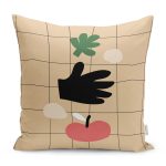 - RealHomes Dijital Baskılı Modern Yastık Kırlent Kılıfı - Realhomes Krem Zemin Onedraw Temalı Dekoratif Yastık Kırlent Kılıfı Realhomes