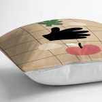 - RealHomes Dijital Baskılı Modern Yastık Kırlent Kılıfı - Realhomes Krem Zemin Onedraw Temalı Dekoratif Yastık Kırlent Kılıfı Realhomes