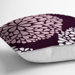 - RealHomes Dijital Baskılı Modern Yastık Kırlent Kılıfı - Realhomes Mürdüm Zemin Damla Tasarımlı Dijital Baskılı Modern Kırlent Kılıfı Realhomes