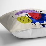 - RealHomes Dijital Baskılı Modern Yastık Kırlent Kılıfı - Realhomes Suluboya Yüz Motifli Dijital Baskılı Dekoratif Yastık Kırlent Kılıfı Realhomes