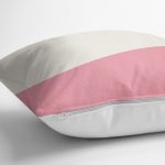 - RealHomes Dijital Baskılı Modern Yastık Kırlent Kılıfı - Realhomes Krem & Pembe Düz Renkli Dijital Baskılı Dekoratif Yastık Kırlent Kılıfı Realhomes