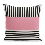 - RealHomes Dijital Baskılı Modern Yastık Kırlent Kılıfı - Realhomes Pembe Zemin Siyah Çizgili Dijital Baskılı Modern Kırlent Kılıfı Realhomes