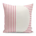 - RealHomes Dijital Baskılı Modern Yastık Kırlent Kılıfı - Realhomes Pembe Çizgili Özel Tasarım Dekoratif Yastık Kırlent Kılıfı Realhomes