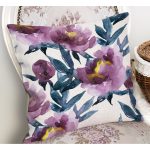 - RealHomes Dijital Baskılı Modern Yastık Kırlent Kılıfı - Realhomes Mor Suluboya Motifli Gül Tasarımlı Modern Yastık Kırlent Kılıfı Realhomes