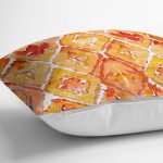 - RealHomes Dijital Baskılı Modern Yastık Kırlent Kılıfı - Realhomes Turuncu Damask Tasarımlı Dijital Baskılı Dekoratif Yastık Kırlent Kılıfı Realhomes