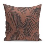 - RealHomes Dijital Baskılı Modern Yastık Kırlent Kılıfı - Realhomes Kahve Zemin Siyah Tüy Tasarımlı Yastık Kırlent Kılıfı Realhomes