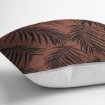 - RealHomes Dijital Baskılı Modern Yastık Kırlent Kılıfı - Realhomes Kahve Zemin Siyah Tüy Tasarımlı Yastık Kırlent Kılıfı Realhomes