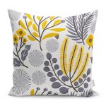 - RealHomes Dijital Baskılı Modern Yastık Kırlent Kılıfı - Realhomes Sanatsal Tropik Yaprak Motifli Dekoratif Yastık Kırlent Kılıfı Realhomes